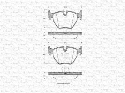 MAGNETI MARELLI 363702160308 -  Комплект тормозных колодок, дисковый тормоз